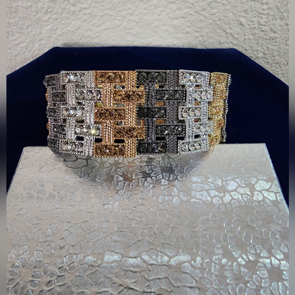 Gold, Silver, and Black Bracelet